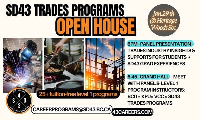 Attend the SD43 Trades Programs Open House