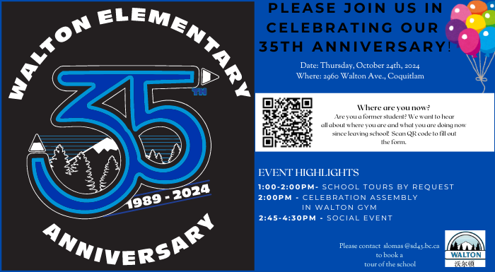 Celebrating 35 years of Walton Elementary School