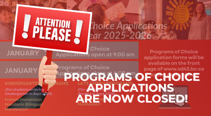 Applications for Programs of Choice are now closed!