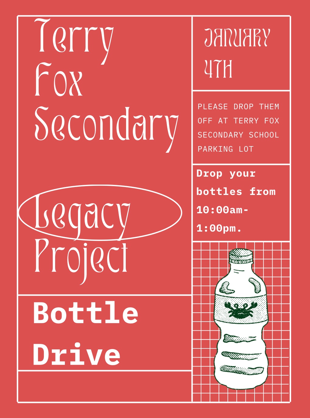 Terry Fox Secondary Legacy Bottle Drive